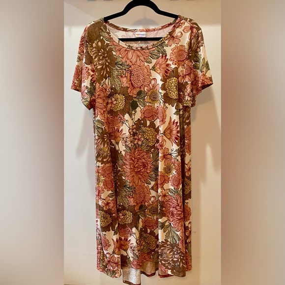 LuLaRoe Dresses & Skirts - LuLaRoe Floral Carly High Low Dress 2XL EUC